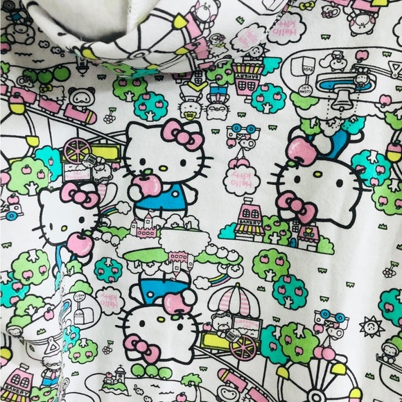 Hello kitty graphic print hello kitty city park monogram cozy hoodie size medium - Picture 13 of 16